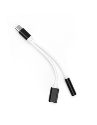 Adaptateur HF/audio + charging Type C do Jack 3,5mm + chargement NOIR