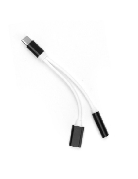Adaptateur HF/audio + charging Type C do Jack 3,5mm + chargement NOIR