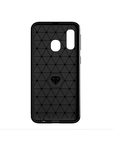 COQUE FORCELL- CARBON pour SAMSUNG Galaxy A10 NOIR