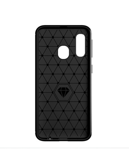 COQUE FORCELL- CARBON pour SAMSUNG Galaxy A10 NOIR