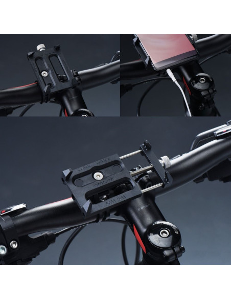 Support vélo pour guidon GUB G83 Aluminium NOIR