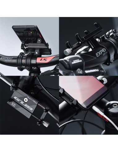Support vélo pour guidon GUB G81 Aluminium NOIR