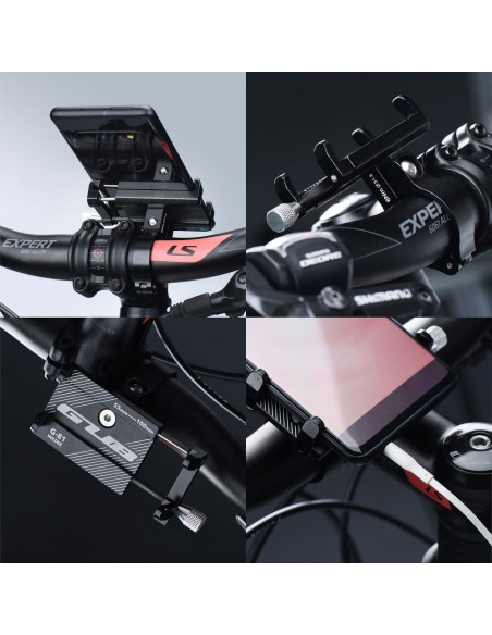 Support vélo pour guidon GUB G81 Aluminium NOIR