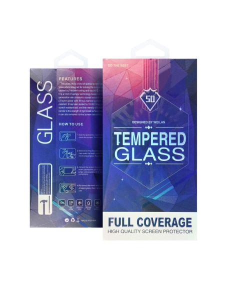 5D Full Glue Tempered Glass - pour Samsung Galaxy S10 plus (hole) NOIR