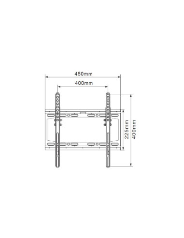 Support TV LED / LCD 23 - 55″ 25KG réglable verticalement CV-21 noir