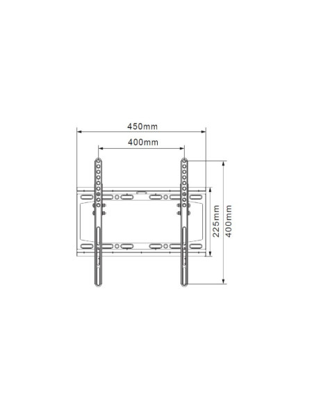 Support TV LED / LCD 23 - 55″ 25KG réglable verticalement CV-21 noir