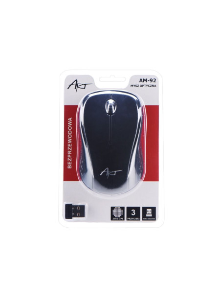 SOURIS OPTIQUE SANS FIL ART USB AM-92 NOIR