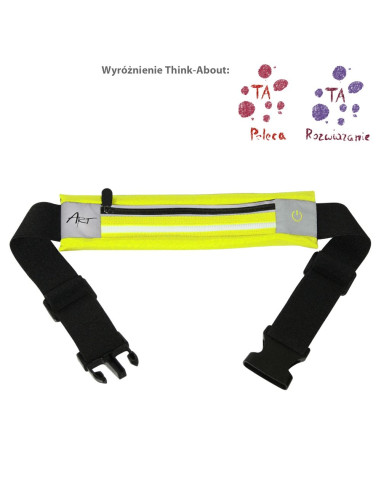 Ceinture de sport ART avec poche éclairée APS-01G vert