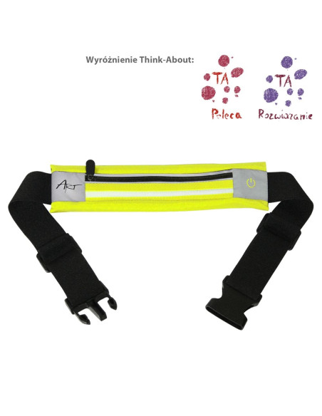 Ceinture de sport ART avec poche éclairée APS-01G vert
