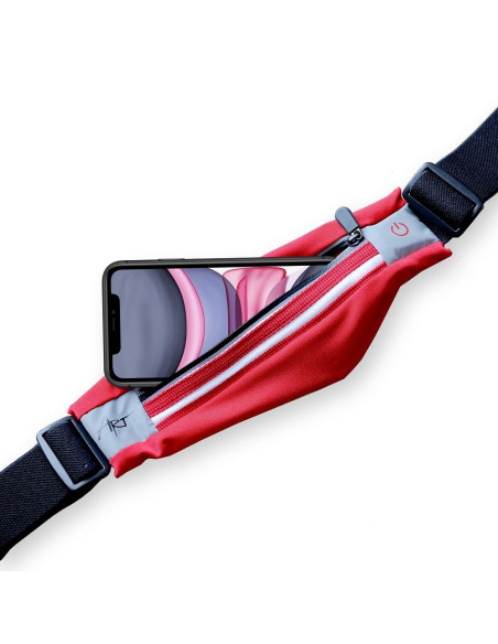 Ceinture de sport ART avec poche éclairée APS-01R rouge