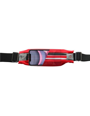 Ceinture de sport ART avec poche éclairée APS-01R rouge