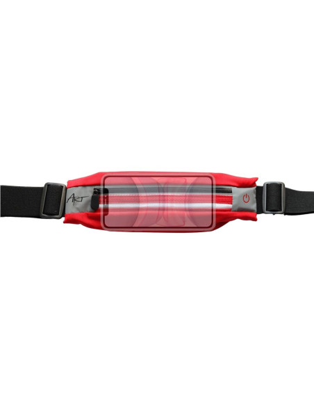 Ceinture de sport ART avec poche éclairée APS-01R rouge