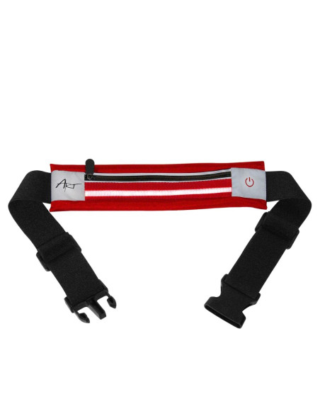Ceinture de sport ART avec poche éclairée APS-01R rouge