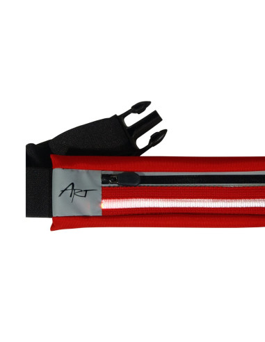 Ceinture de sport ART avec poche éclairée APS-01R rouge