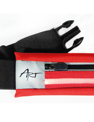 Ceinture de sport ART avec poche éclairée APS-01R rouge