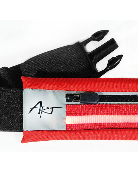 Ceinture de sport ART avec poche éclairée APS-01R rouge
