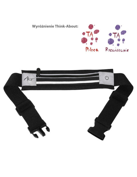 Ceinture de sport avec une poche noir