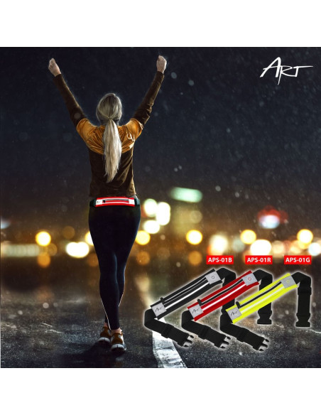 Ceinture de sport avec une poche noir