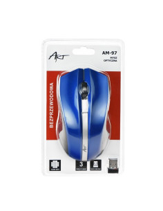 SOURIS OPTIQUE SANS FIL ART USB AM-97 bleu