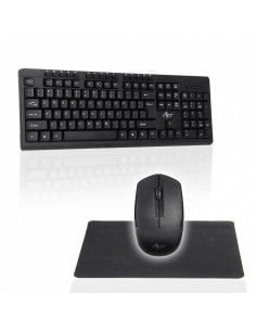 Clavier QWERTY sans fil + souris AK-48A + tapis de souris