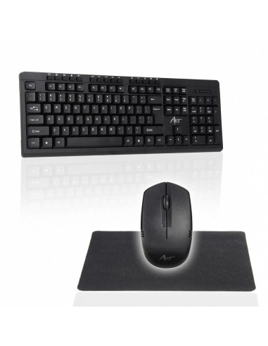 Clavier QWERTY sans fil + souris AK-48A + tapis de souris