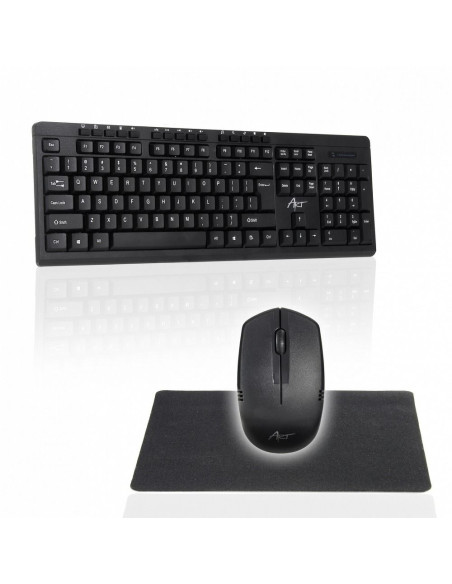 Clavier QWERTY sans fil + souris AK-48A + tapis de souris