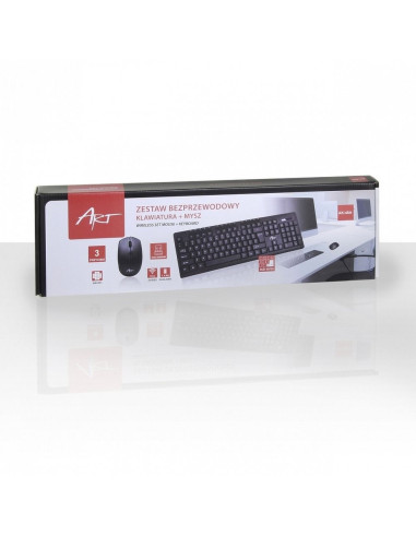 Clavier QWERTY sans fil + souris AK-48A + tapis de souris