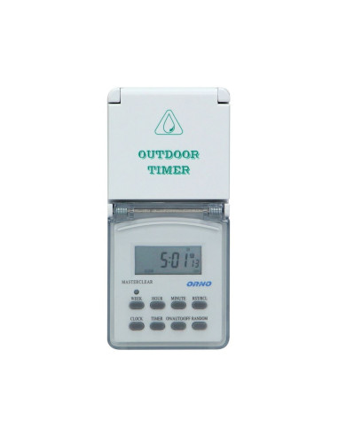 Weekly digital timer with LCD display, IP44 (OR-PRE-432)