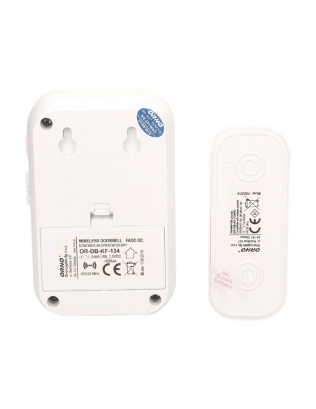 FADO DC wireless, battery powered doorbell with learning system (OR-DB-KF-134)