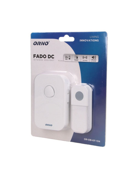 FADO DC wireless, battery powered doorbell with learning system (OR-DB-KF-134)