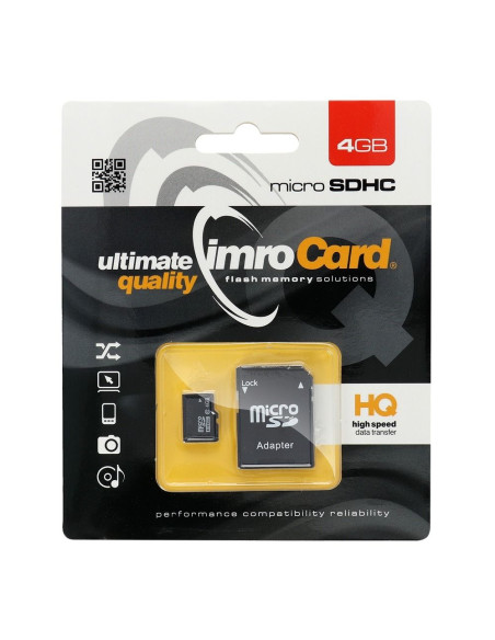 CARTE MEMOIRE IMRO microSD 4GO avec adaptateur SD class 10 UHS