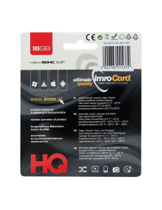 CARTE MEMOIRE IMRO microSD 16GO classe 10 UHS avec adaptateur SD 2