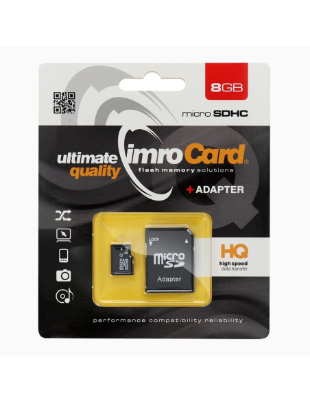 CARTE MEMOIRE IMRO microSD 8GO avec adaptateur SD