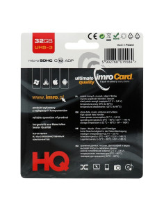 CARTE MEMOIRE IMRO micro SDHC 32GO classe 10 avec adaptateur SD UHS-3 2