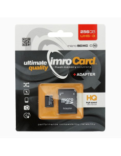 Carte Mémoire IMRO microSD 256GB CLASS 10 UHS 3 100MB/s avec adaptateur SD