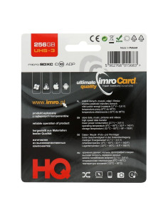 Carte Mémoire IMRO microSD 256GB CLASS 10 UHS 3 100MB/s avec adaptateur SD 2