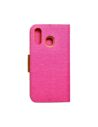 Etui Canvas pour SAMSUNG A40 rose