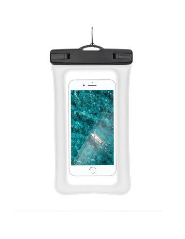 Etui imperméable universel AIRBAG avec fermeture en plastique - BLANC CREME