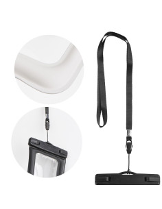 Etui imperméable universel AIRBAG avec fermeture en plastique - BLANC CREME 2