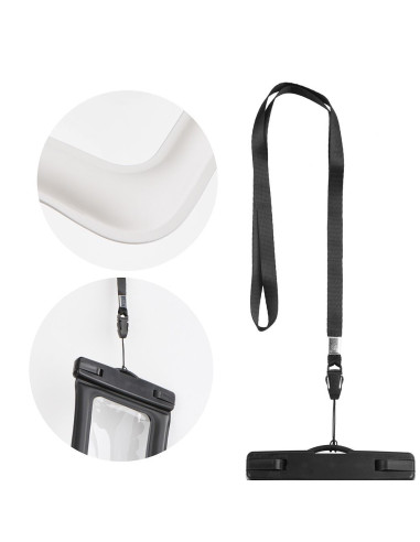 Etui imperméable universel AIRBAG avec fermeture en plastique - BLANC CREME