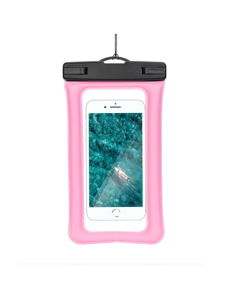 Etui imperméable universel AIRBAG avec fermeture en plastique - ROSE