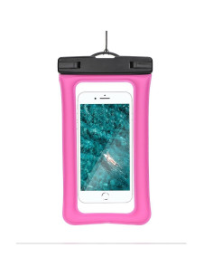 Etui imperméable universel AIRBAG avec fermeture en plastique - ROSE FONCE