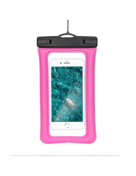 Etui imperméable universel AIRBAG avec fermeture en plastique - ROSE FONCE