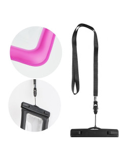 Etui imperméable universel AIRBAG avec fermeture en plastique - ROSE FONCE 2