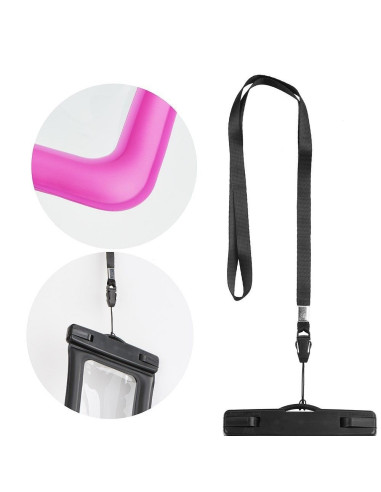 Etui imperméable universel AIRBAG avec fermeture en plastique - ROSE FONCE