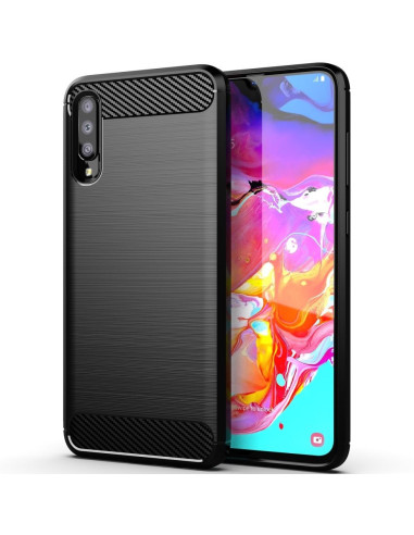 COQUE FORCELL- CARBON pour SAMSUNG Galaxy A70 / A70s NOIR