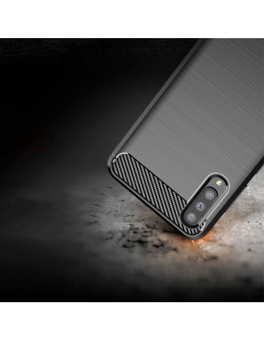 COQUE FORCELL- CARBON pour SAMSUNG Galaxy A70 / A70s NOIR
