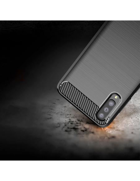 COQUE FORCELL- CARBON pour SAMSUNG Galaxy A70 / A70s NOIR