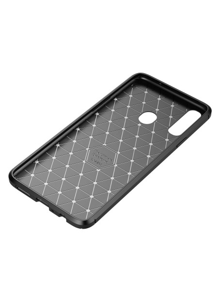 COQUE FORCELL- CARBON pour SAMSUNG Galaxy A20E NOIR