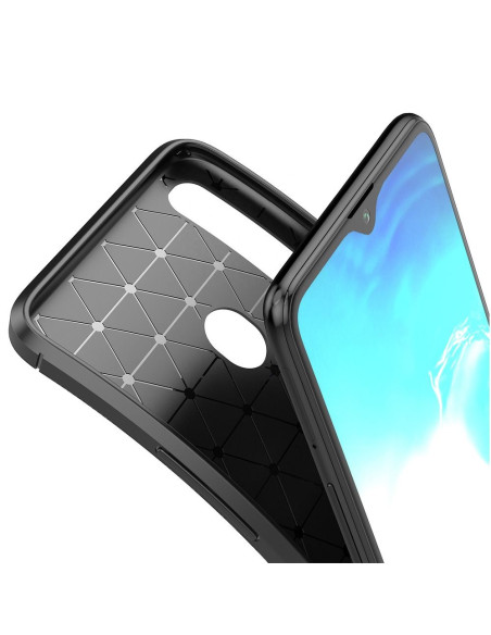 COQUE FORCELL- CARBON pour SAMSUNG Galaxy A20E NOIR